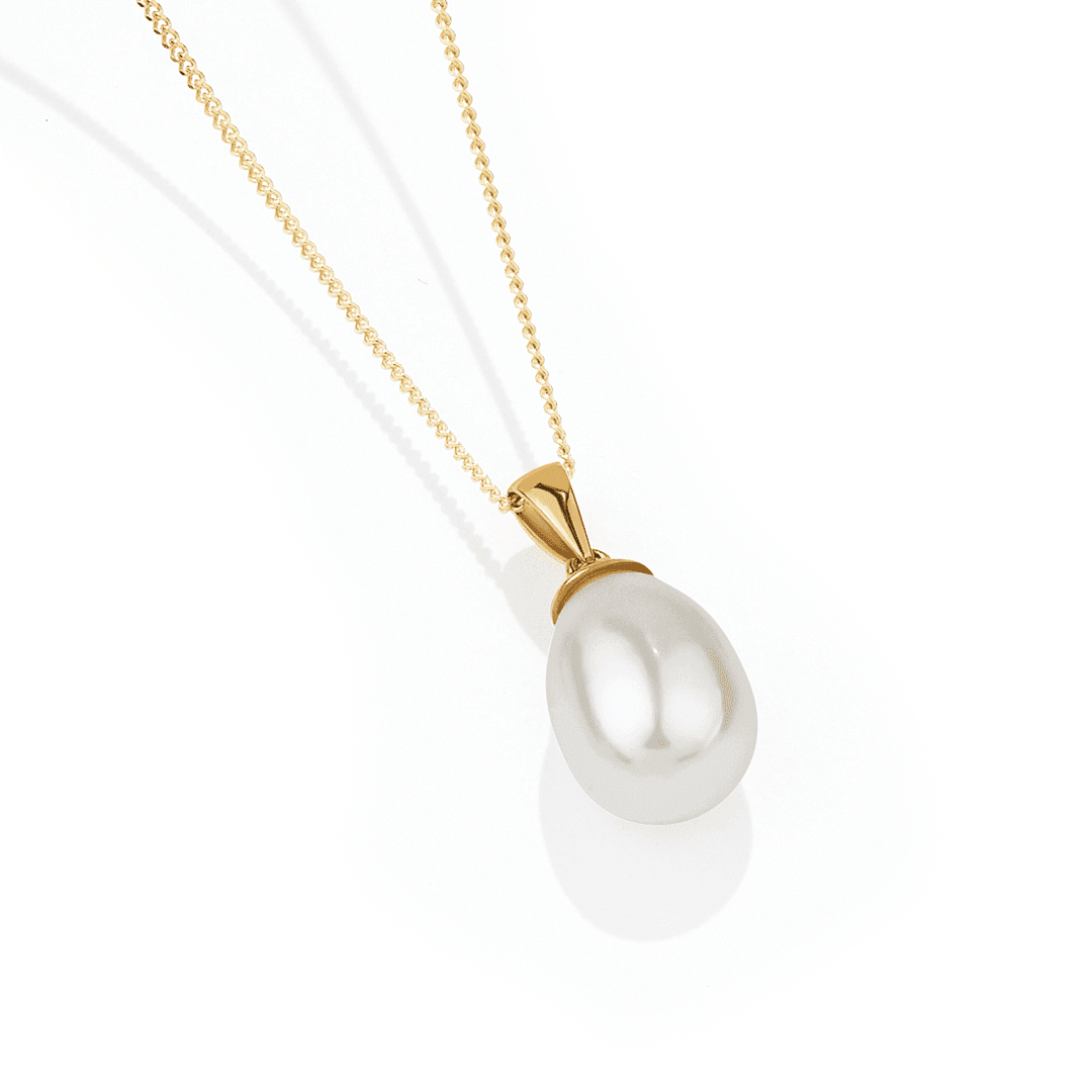9mm Freshwater Pearl Pendant in 9ct Yellow Gold