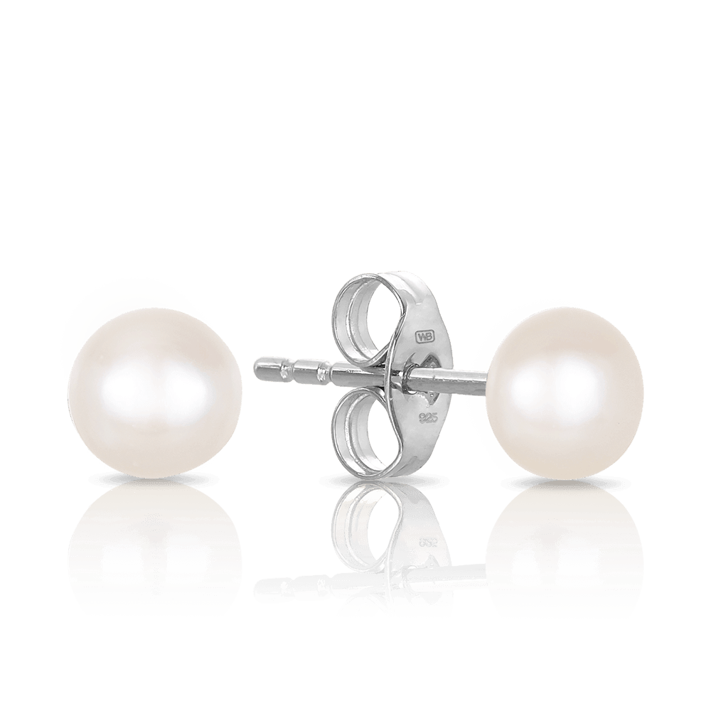 5mm Freshwater Pearl Stud Earrings in Sterling Silver