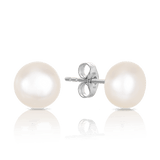 8mm Freshwater Pearl Stud Earrings in Sterling Silver