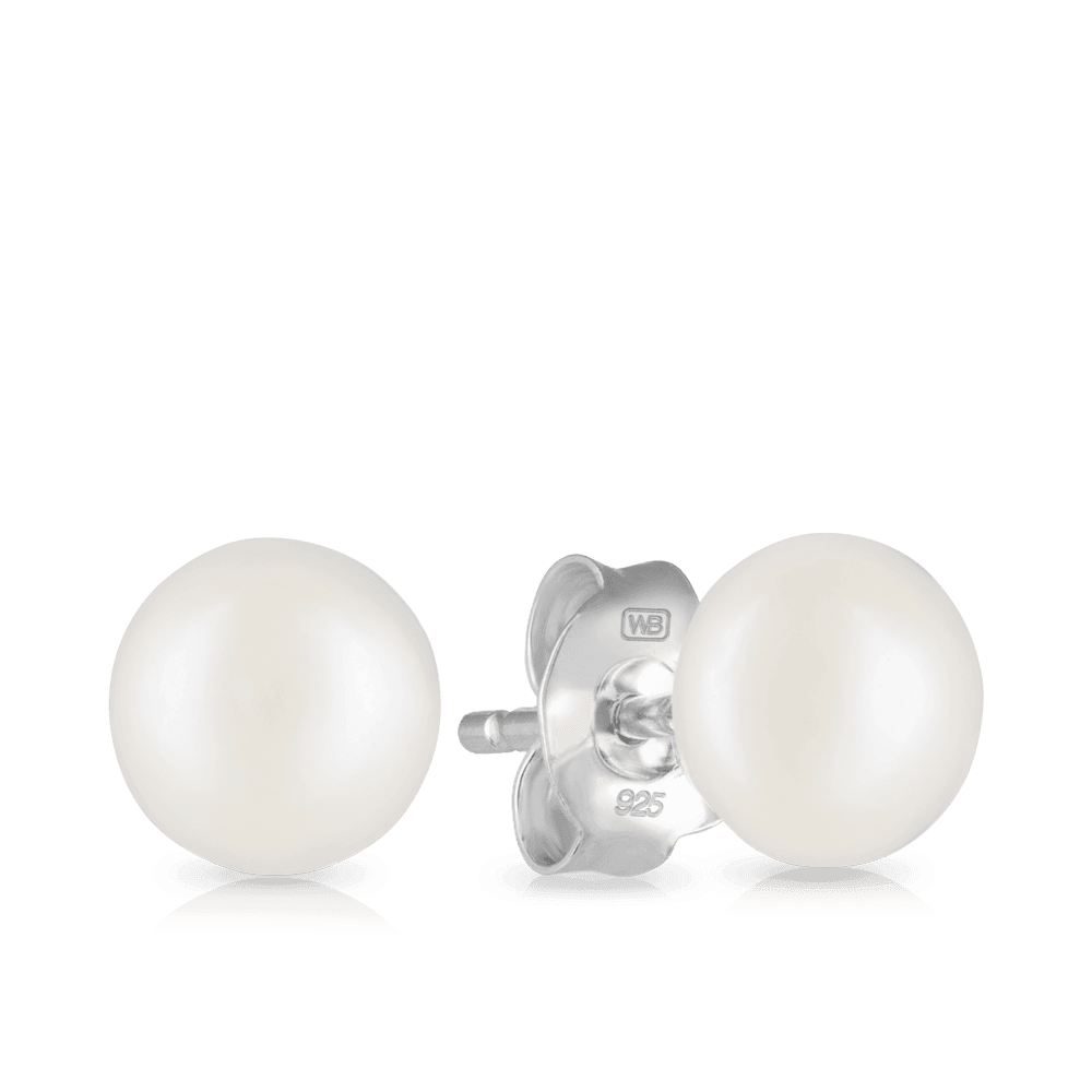 6mm Freshwater Pearl Stud Earrings in Sterling Silver