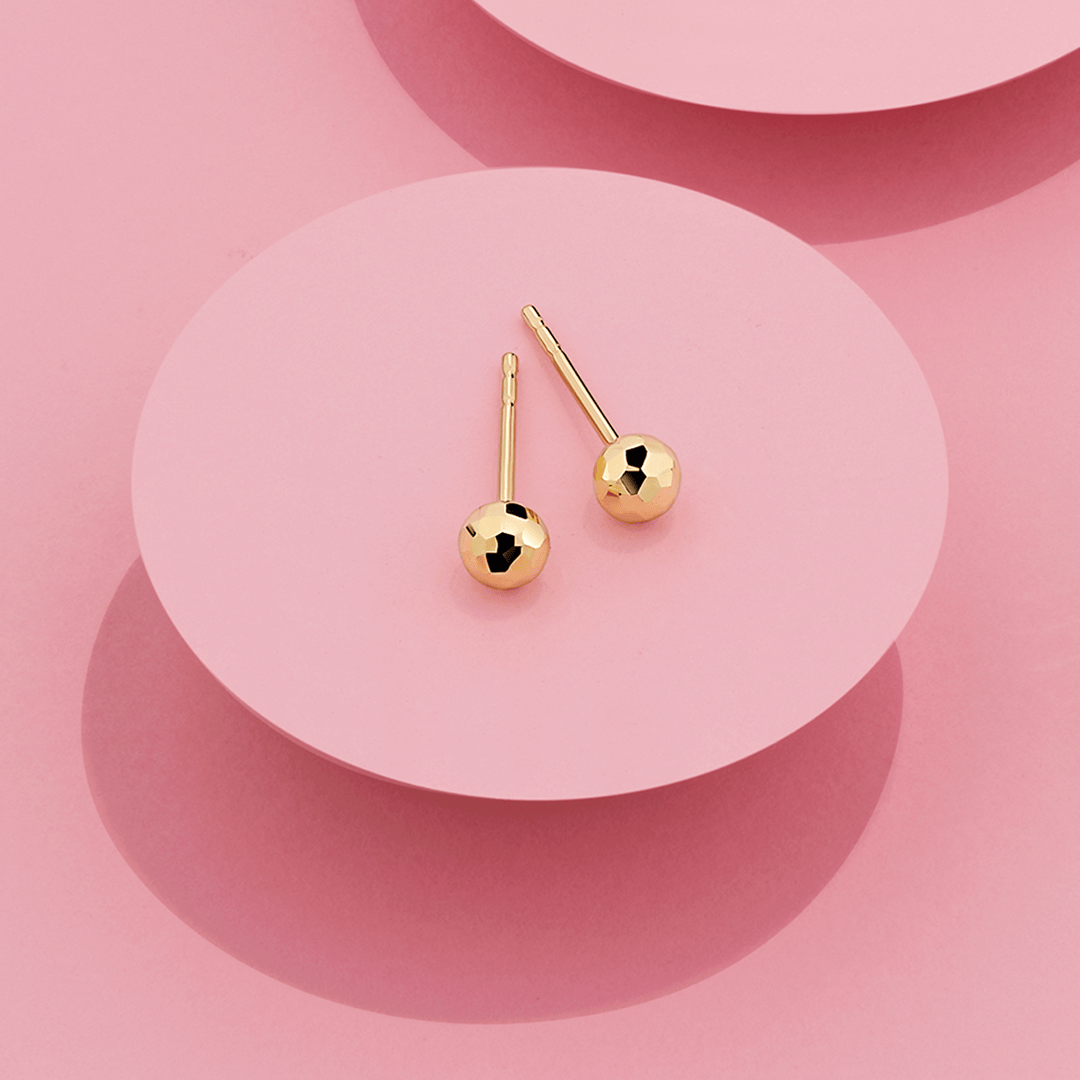 Ball Stud Earrings in 9ct Yellow Gold