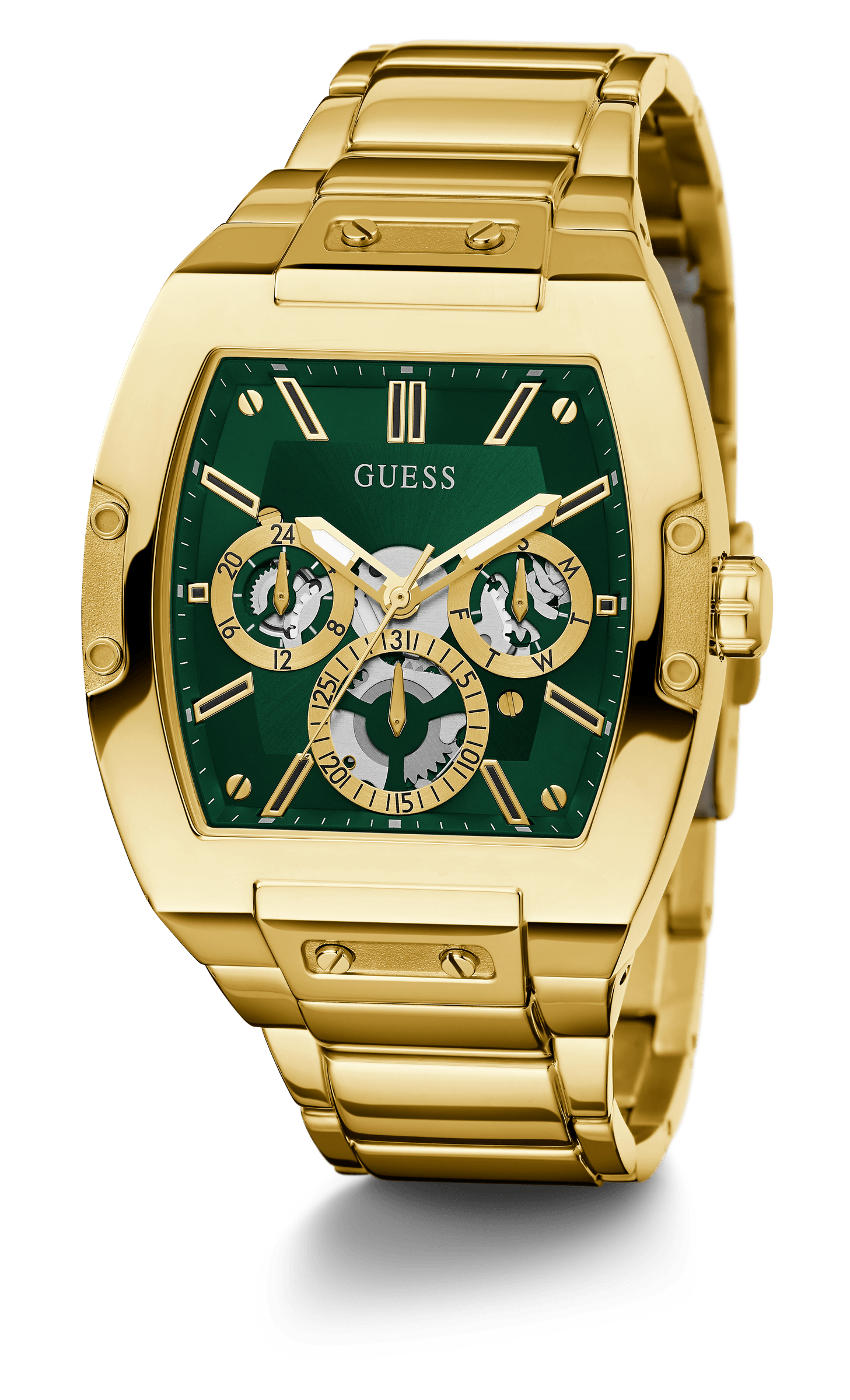 Guess Men's 43mm Gold PVD Quartz Watch GW0456G3