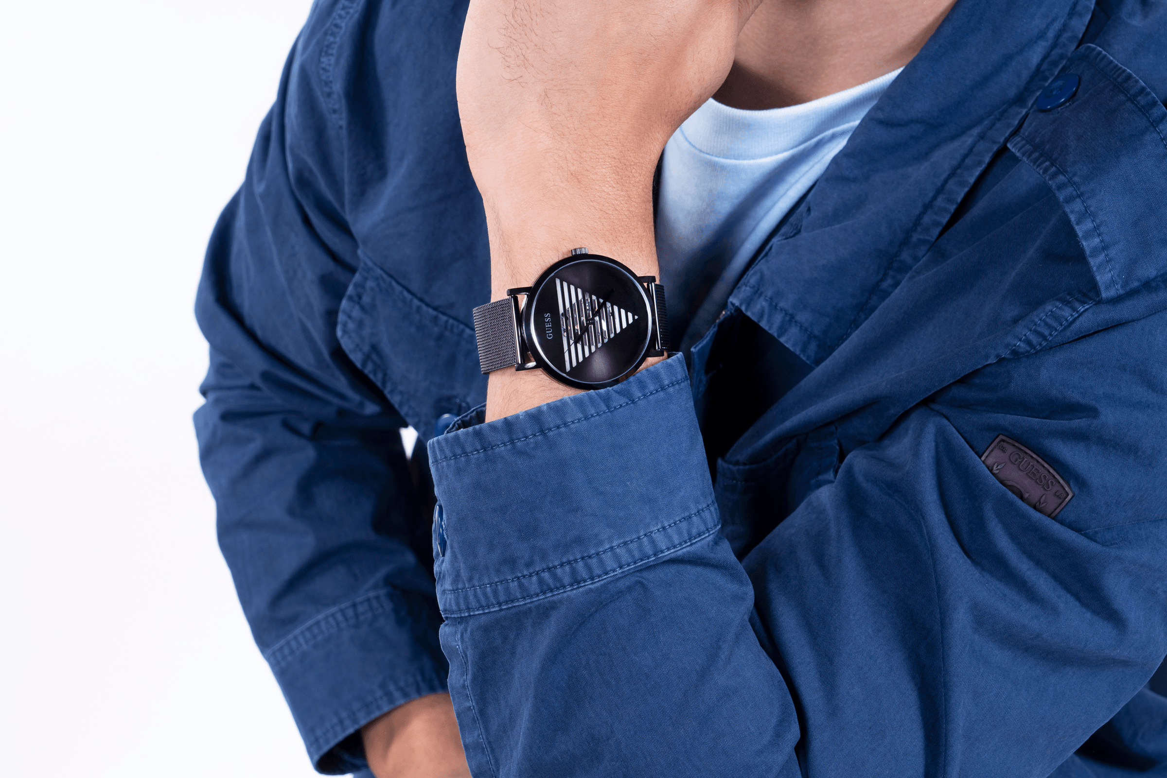 Guess Men's 44mm Black PVD Quartz Watch GW0502G2 - Wallace Bishop