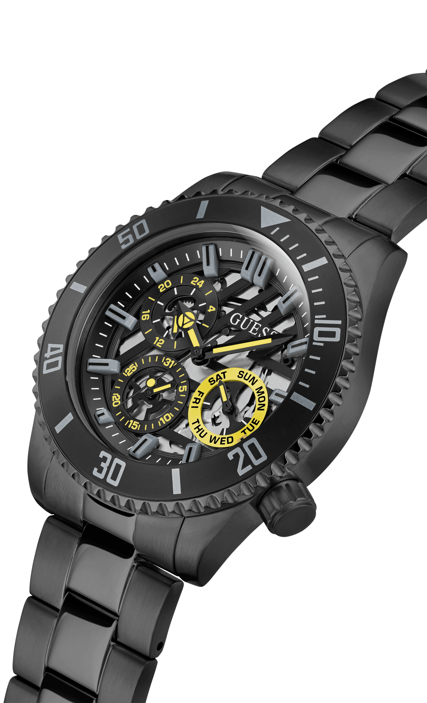 Guess Men's 45mm Black PVD Quartz Watch GW0488G3 - Wallace Bishop