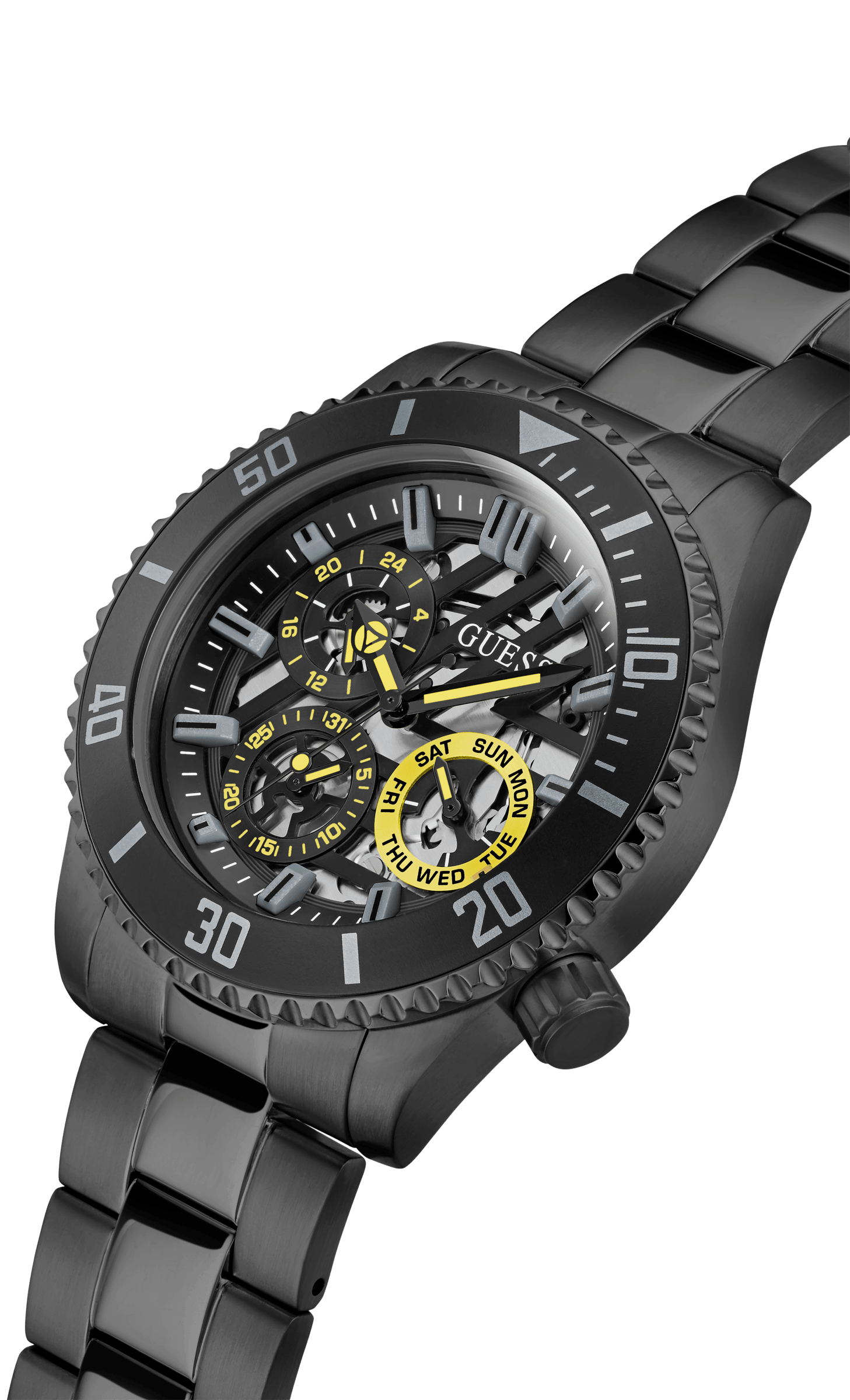 Guess Men's 45mm Black PVD Quartz Watch GW0488G3