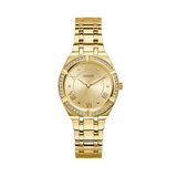 Guess Women's Gold PVD Quartz Fashion Watch Champagne Dial GW0033L2