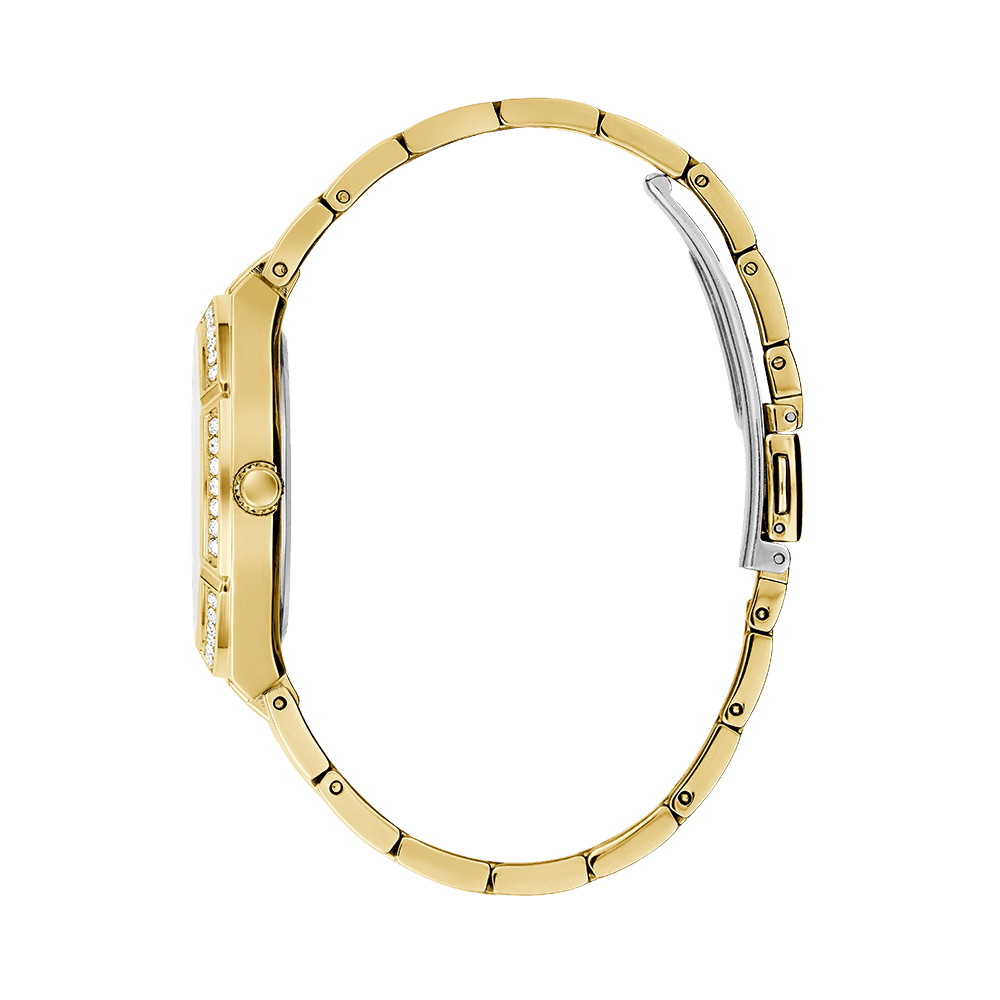 Guess Women's Gold PVD Quartz Fashion Watch Champagne Dial GW0033L2