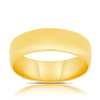 Half Round Bevelled Wedder Ring in 9ct Yellow Gold