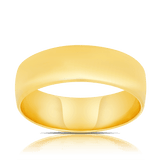 Half Round Bevelled Wedder Ring in 9ct Yellow Gold