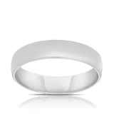 Half Round Wedding & Anniversary Ring in 9ct White Gold