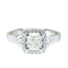 Halo Diamond Engagement Ring in 18ct White Gold TDW 1.22ct - Wallace Bishop