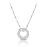 Heart Charm Necklace made in Sterling Silver - Wallace Bishop