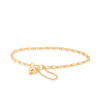 Heart Padlock Figaro Bracelet in 9ct Yellow Gold - Wallace Bishop