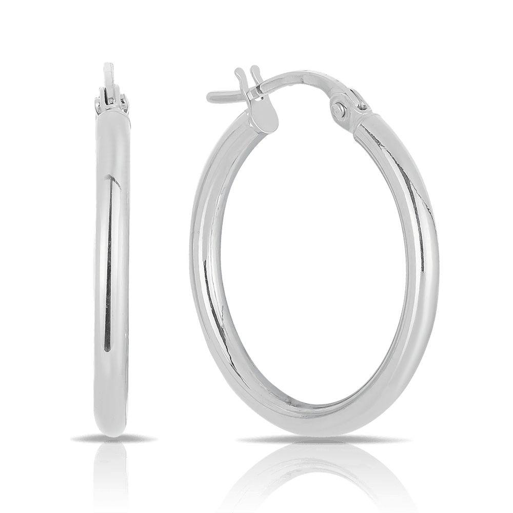 White gold 2025 hoop earrings men