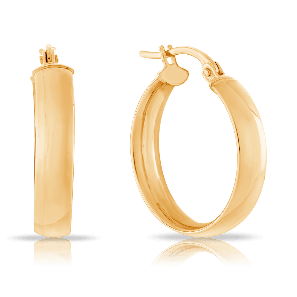 Hoop Earrings in 9ct Yellow Gold - Wallace Bishop