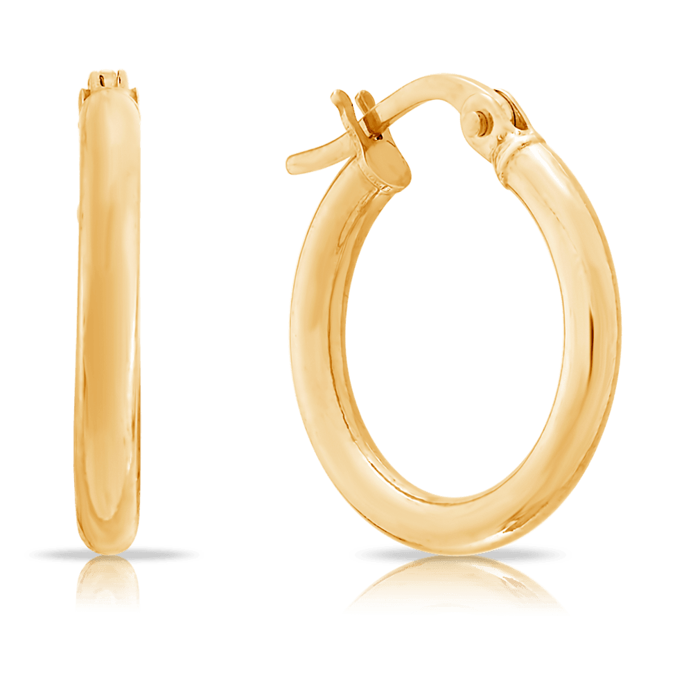 Hoop Earrings in 9ct Yellow Gold - Wallace Bishop