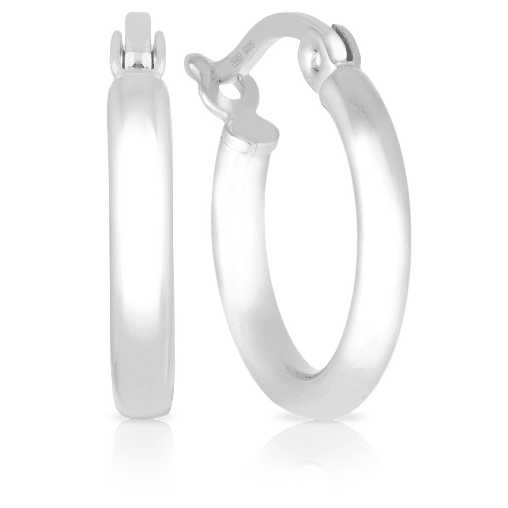 Hoop Earrings in Sterling Silver - Wallace Bishop