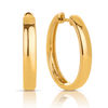 Oval Hoop Huggies in 9ct Yellow Gold