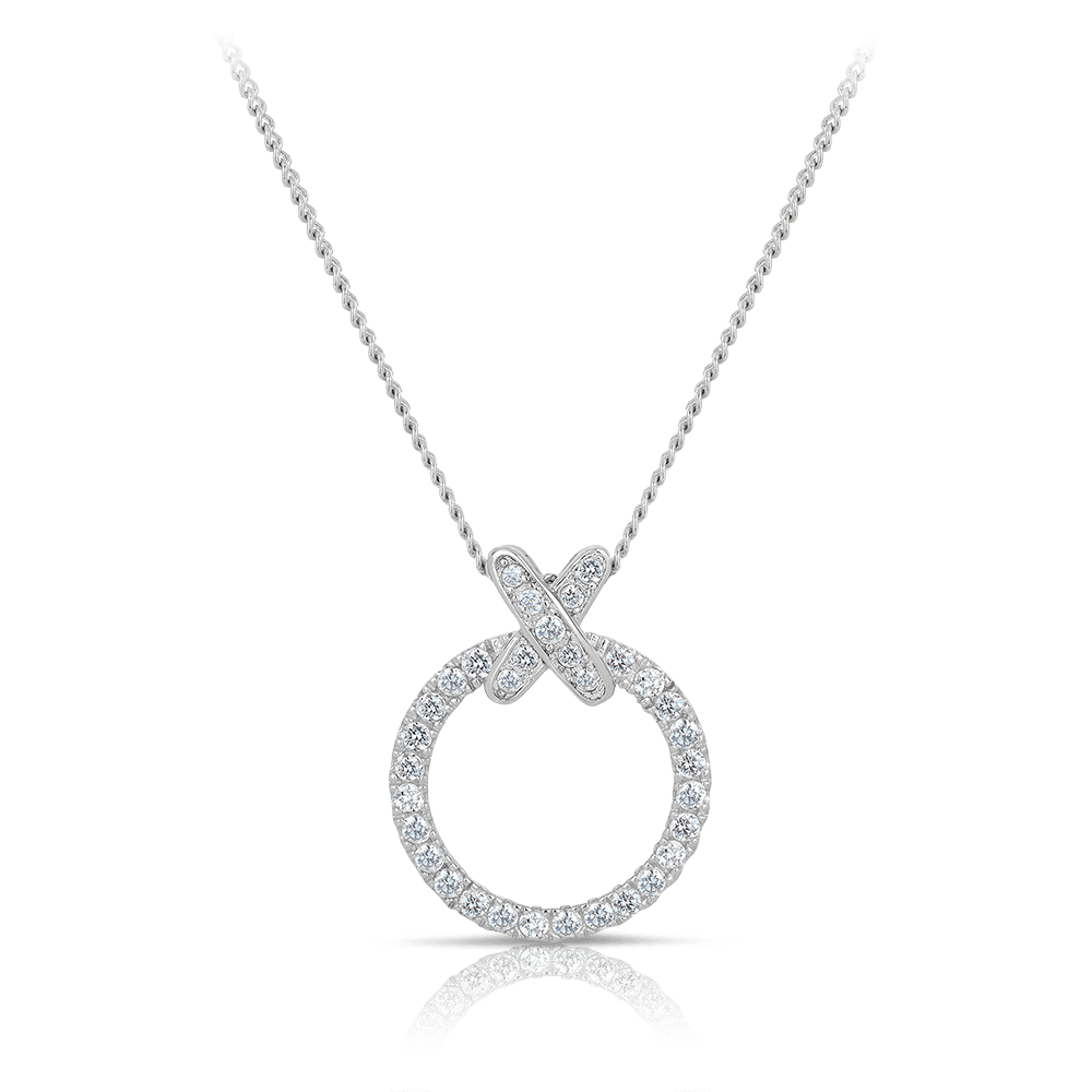 Hug & Kiss Pendant in Sterling Silver - Wallace Bishop
