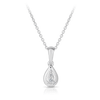 I Treasure® Diamond and Sterling Silver Pear Shape Pendant
