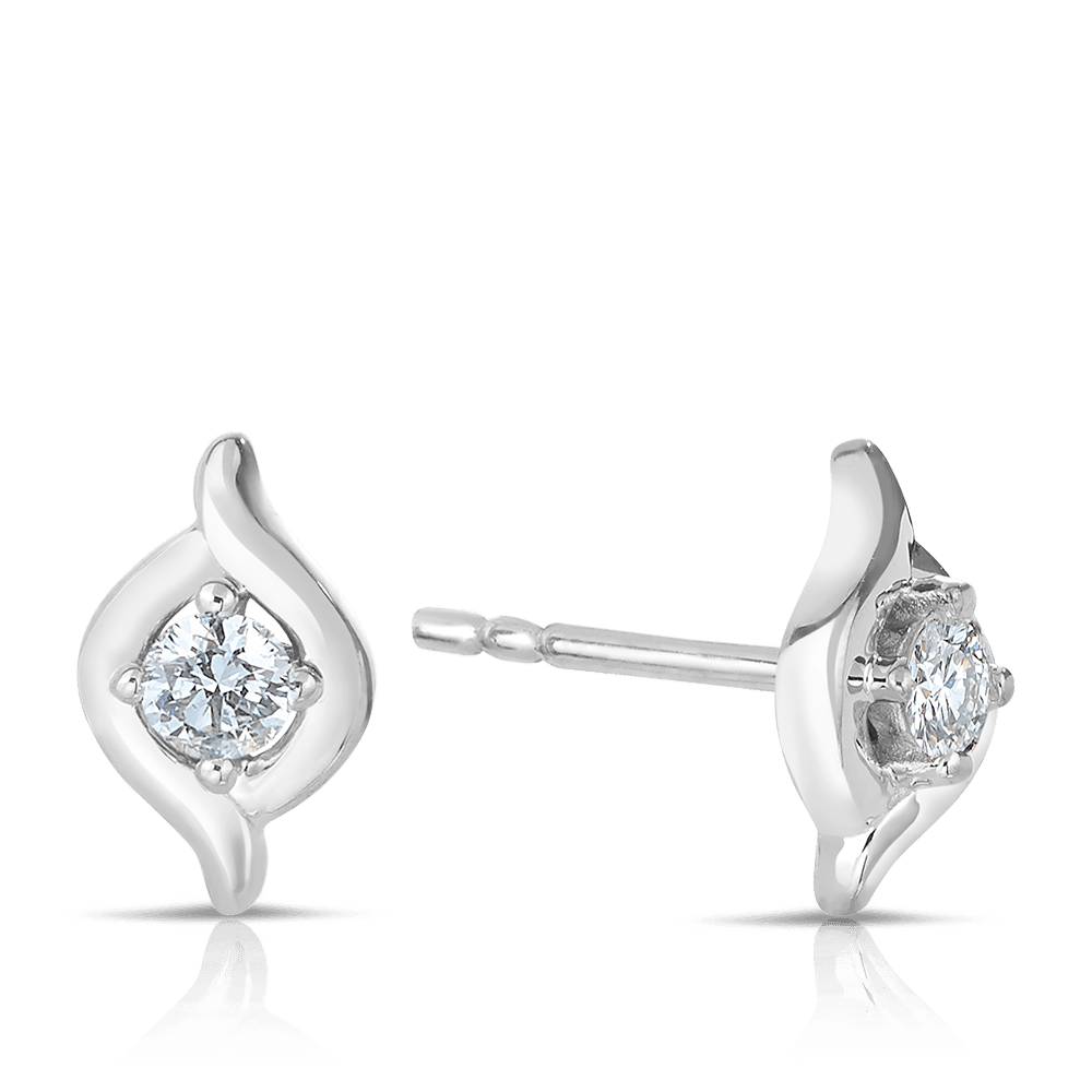 I Treasure® Diamond and Sterling Silver Stud Earrings