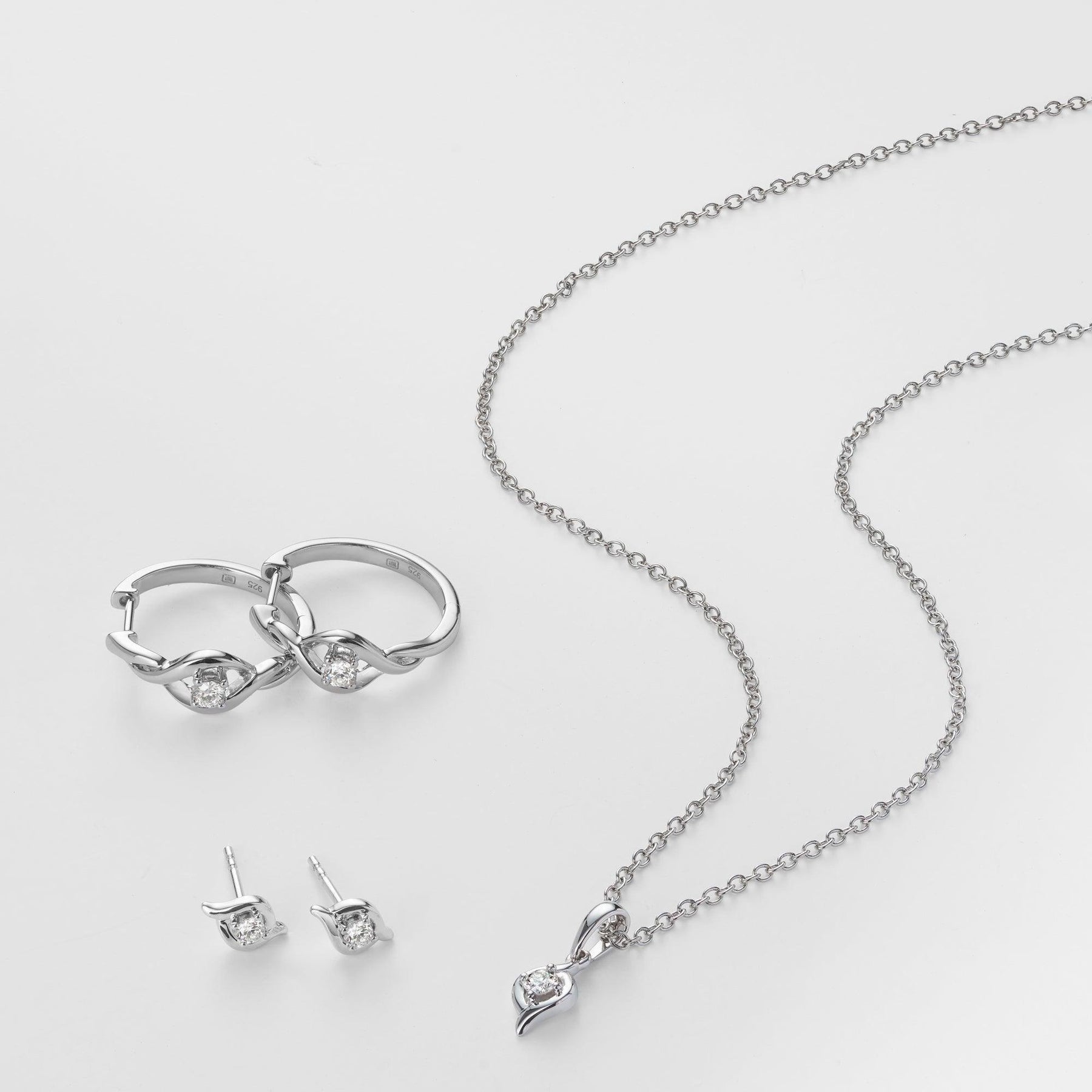 I Treasure® Diamond and Sterling Silver Twist Earrings - Wallace Bishop