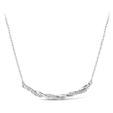 I Treasure® Diamond and Sterling Silver Twist Necklace