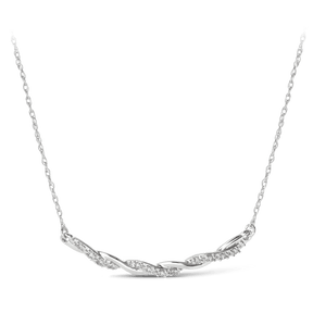 I Treasure® Diamond and Sterling Silver Twist Necklace - Wallace Bishop