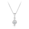 I Treasure® Diamond and Sterling Silver Twist Pendant TDW 0.080ct