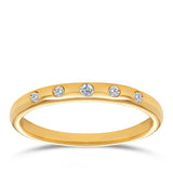 0.10ct TDW I Will® Round Brilliant Cut Diamond 5-Stone Promise Ring in 9ct Yellow Gold