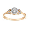 I Will® Round Brilliant Cut Diamond Halo Promise Ring in 9ct Yellow Gold