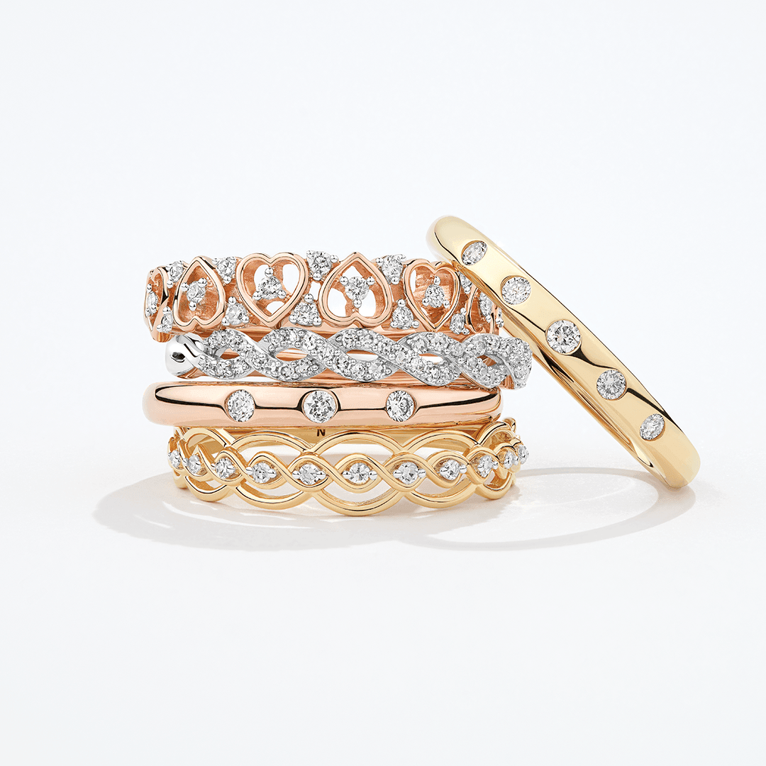 I Will® Round Brilliant Cut Diamond Heart Promise Ring in 9ct Rose Gold