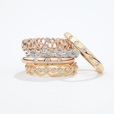 I Will® Round Brilliant Cut Diamond Heart Promise Ring in 9ct Rose Gold