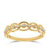 I Will® Round Brilliant Cut Diamond Twist Promise Ring in 9ct Yellow Gold