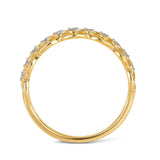 I Will® Round Brilliant Cut Diamond Twist Promise Ring in 9ct Yellow Gold
