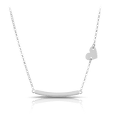 ID and Heart Necklace in Sterling Silver - Wallace Bishop