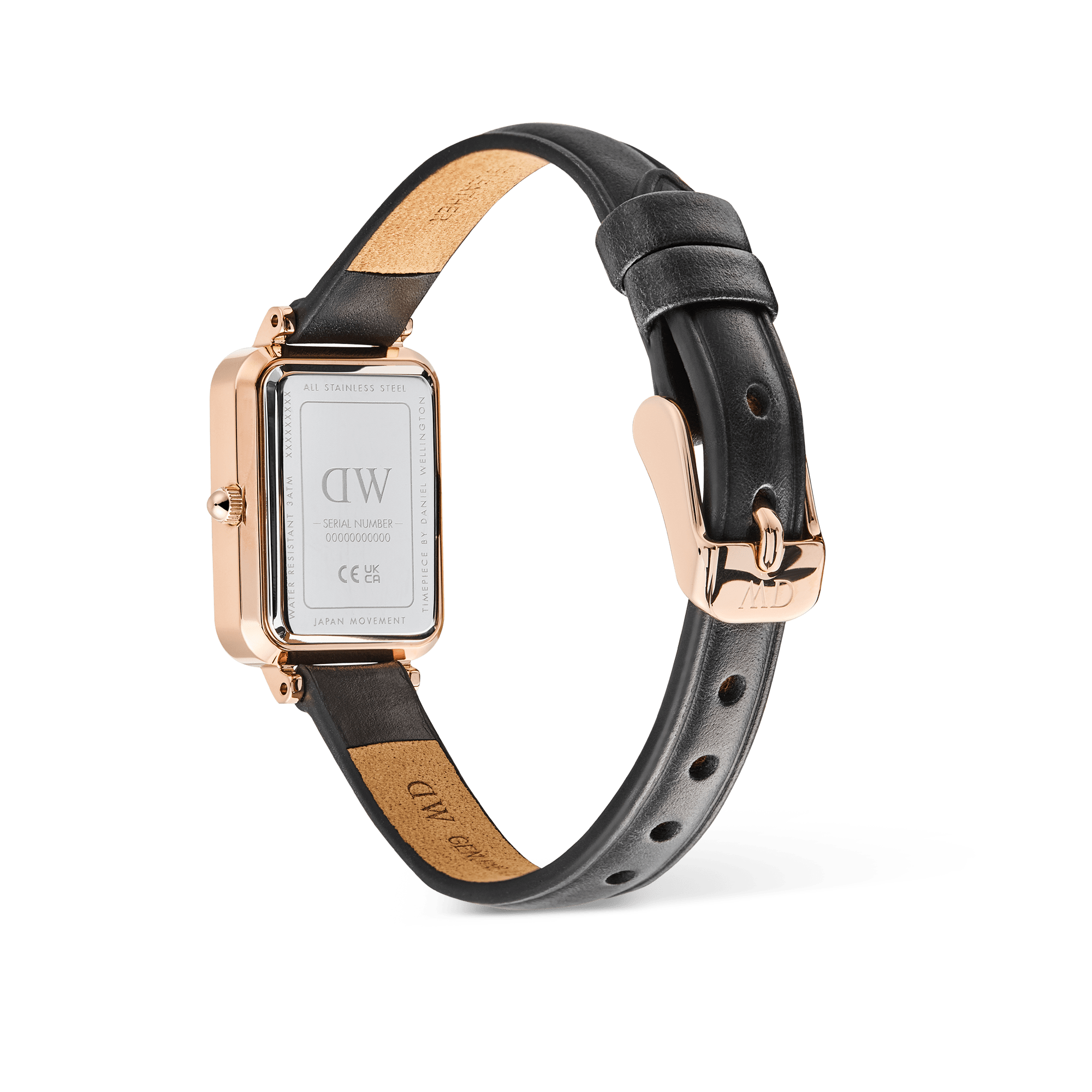 Daniel Wellington Quadro Roman Numerals Date Sheffield Rose Gold