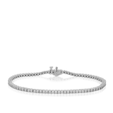 Illusion Set Diamond Tennis Bracelet in Sterling Silver - Wallace Bishop