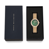 Daniel Wellington Crystalline Bezel Evergold Green Watch