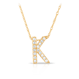 Initial Diamond Pendant set in 9ct Yellow Gold - Wallace Bishop