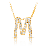 Initial Diamond Pendant set in 9ct Yellow Gold - Wallace Bishop