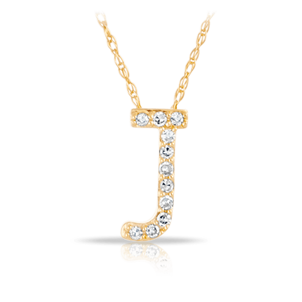 Initial Diamond Pendant set in 9ct Yellow Gold - Wallace Bishop