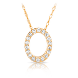 Initial Diamond Pendant set in 9ct Yellow Gold - Wallace Bishop