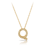 Initial Diamond Pendant in 9ct Yellow Gold