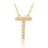 Initial Diamond Pendant set in 9ct Yellow Gold - Wallace Bishop