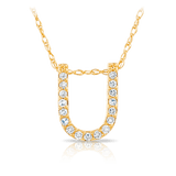 Initial Diamond Pendant set in 9ct Yellow Gold - Wallace Bishop