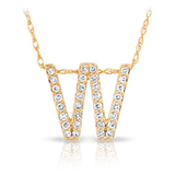 Initial Diamond Pendant set in 9ct Yellow Gold - Wallace Bishop