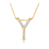 Initial Diamond Pendant set in 9ct Yellow Gold - Wallace Bishop