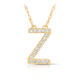 Initial Diamond Pendant set in 9ct Yellow Gold - Wallace Bishop