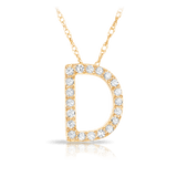 Initial Diamond Pendant set in 9ct Yellow Gold - Wallace Bishop